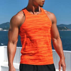 Men Sports Tank Top Sleeveless Loose Fit Quick-dry Breathable Basketball Training Athletic Gym Tops
